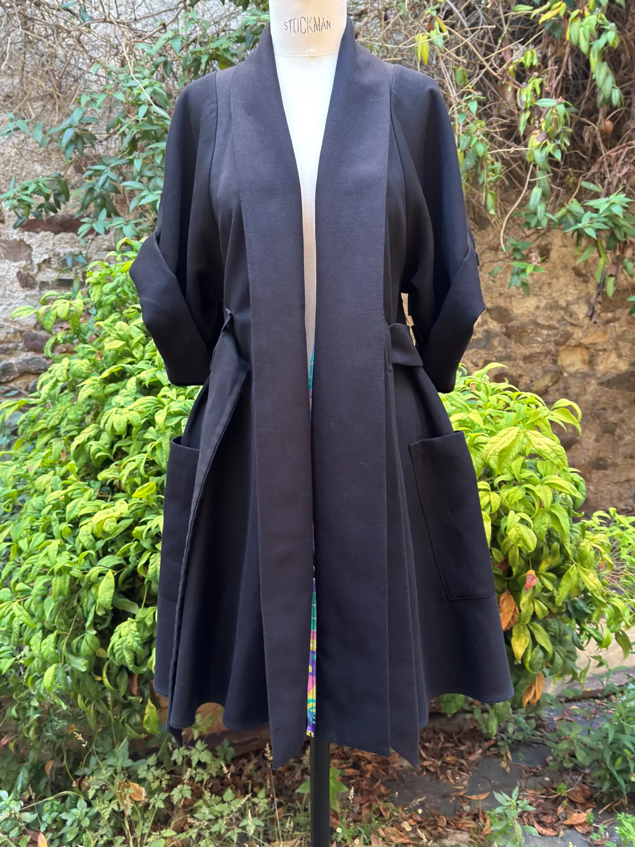 PIÈCE UNIQUE  –  Robe-manteau Plume taille 44/48