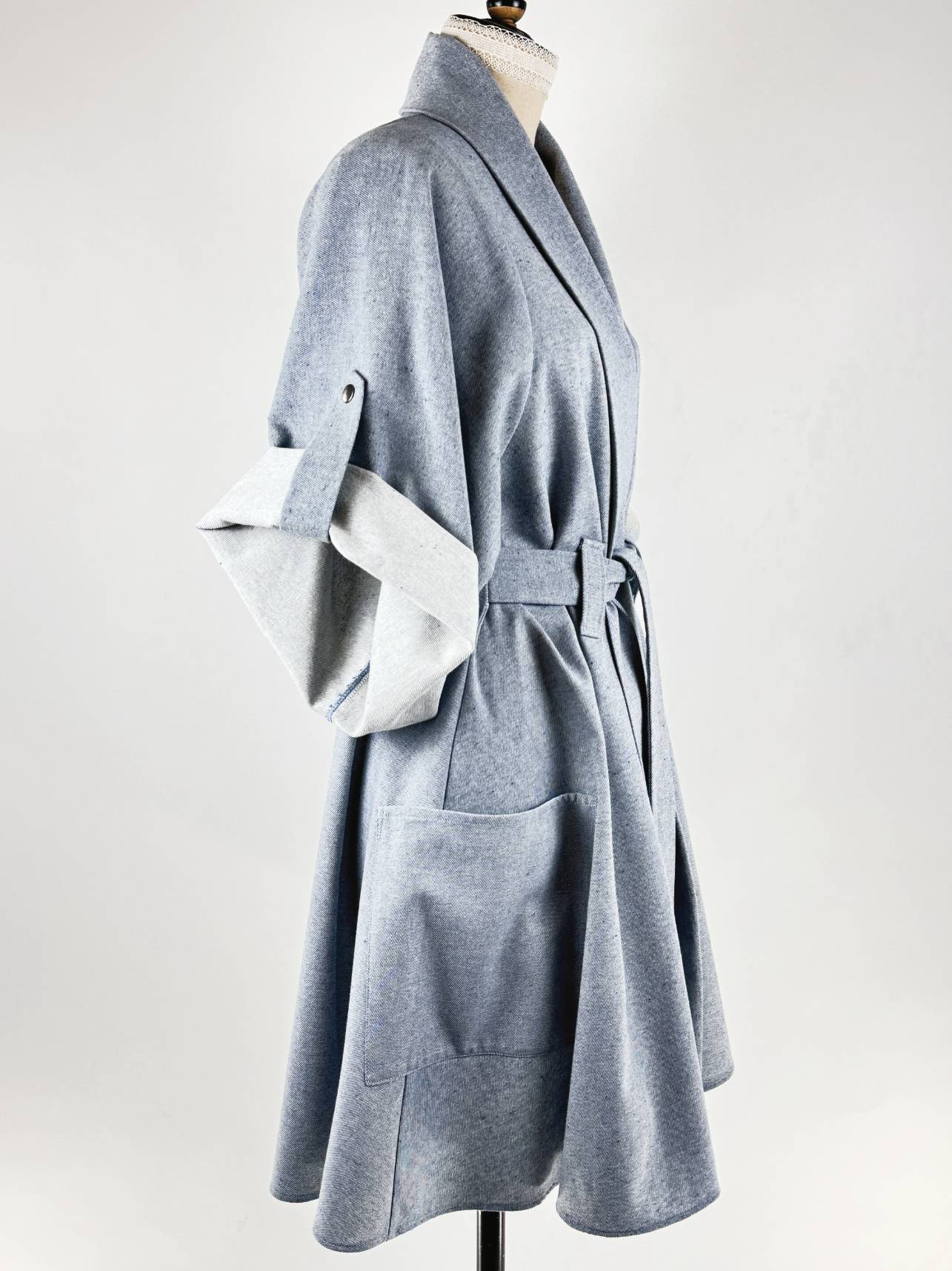 PIÈCE UNIQUE  –  Robe-manteau Plume taille 48/52