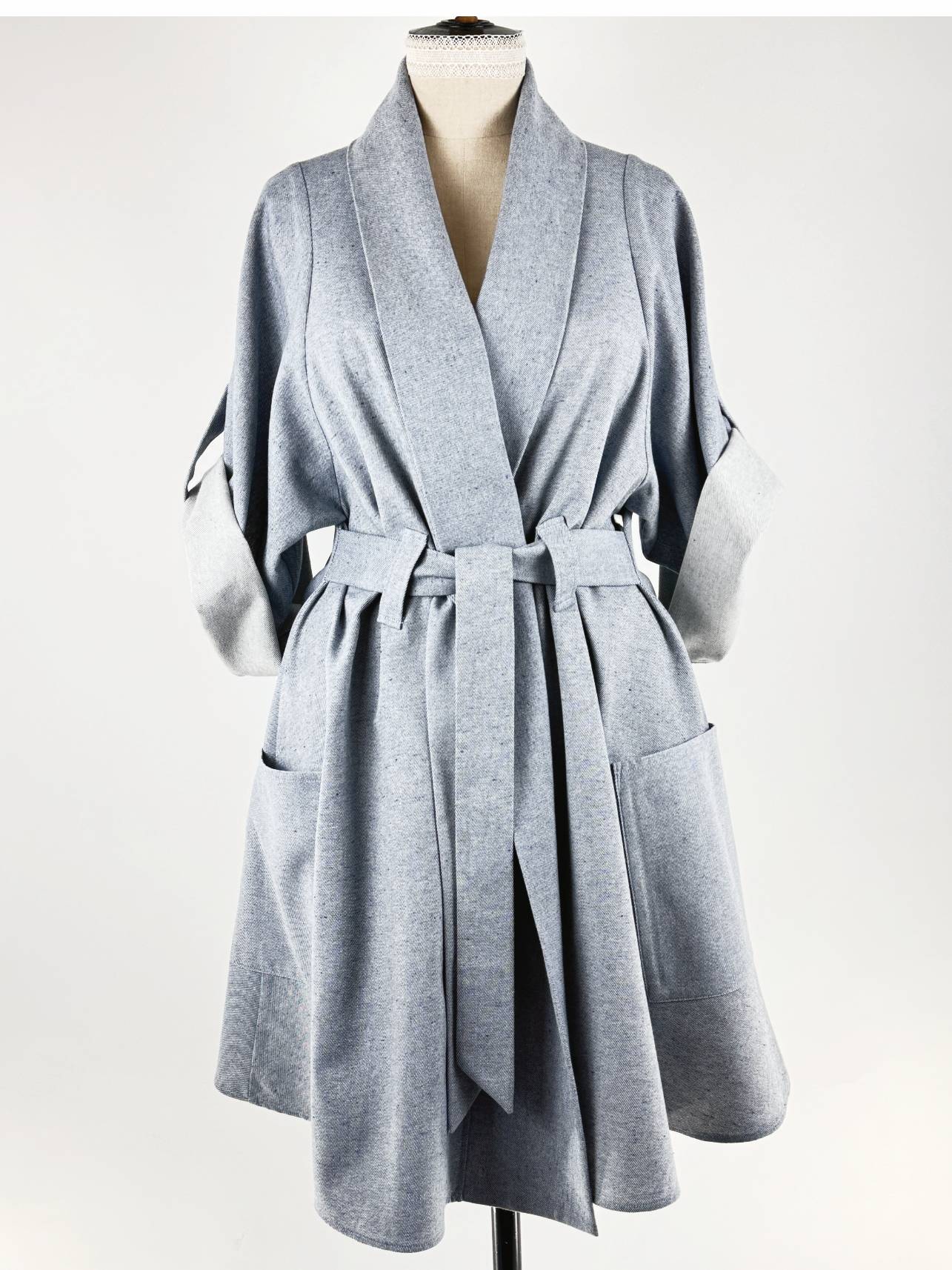 PIÈCE UNIQUE  –  Robe-manteau Plume taille 48/52