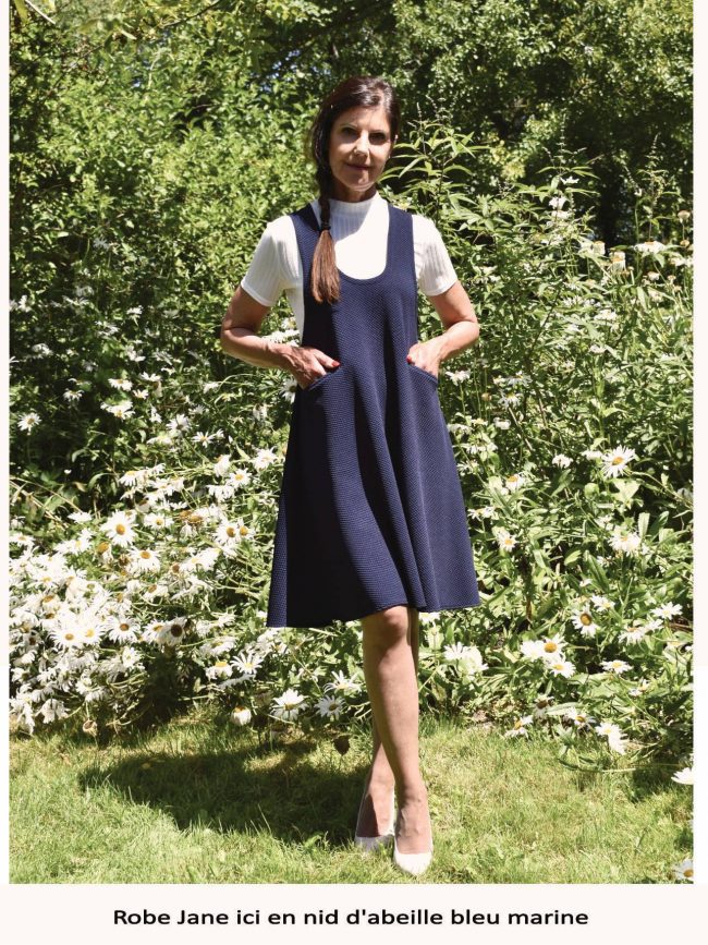 Robe en nid d'abeille poches passepoilées toute taille couleur au choix – Image 18