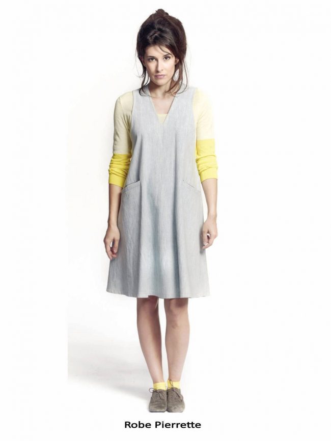 Robe en nid d'abeille poches passepoilées toute taille couleur au choix – Image 15