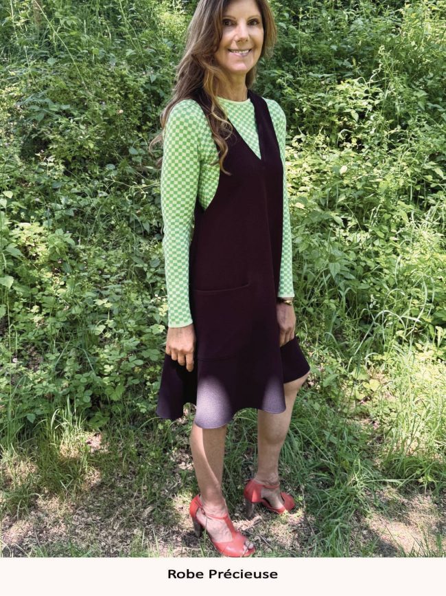 Robe en nid d'abeille poches passepoilées toute taille couleur au choix – Image 17