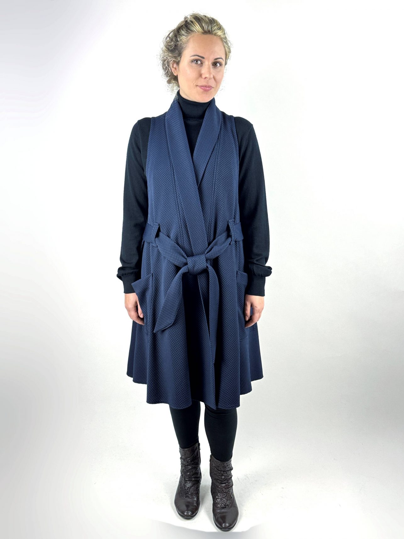 Robe-manteau Jino bleu marine