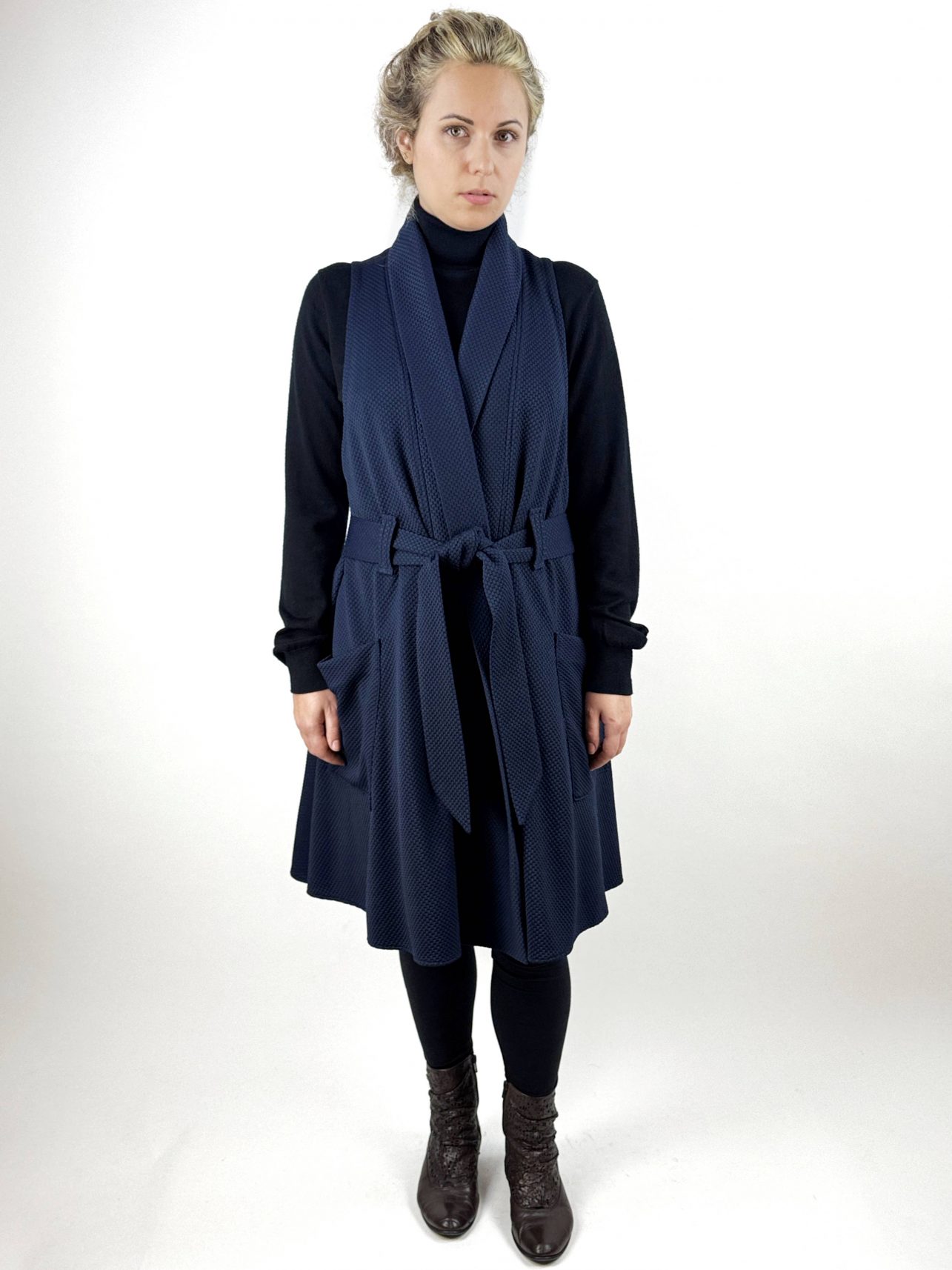 Robe-manteau Jino bleu marine