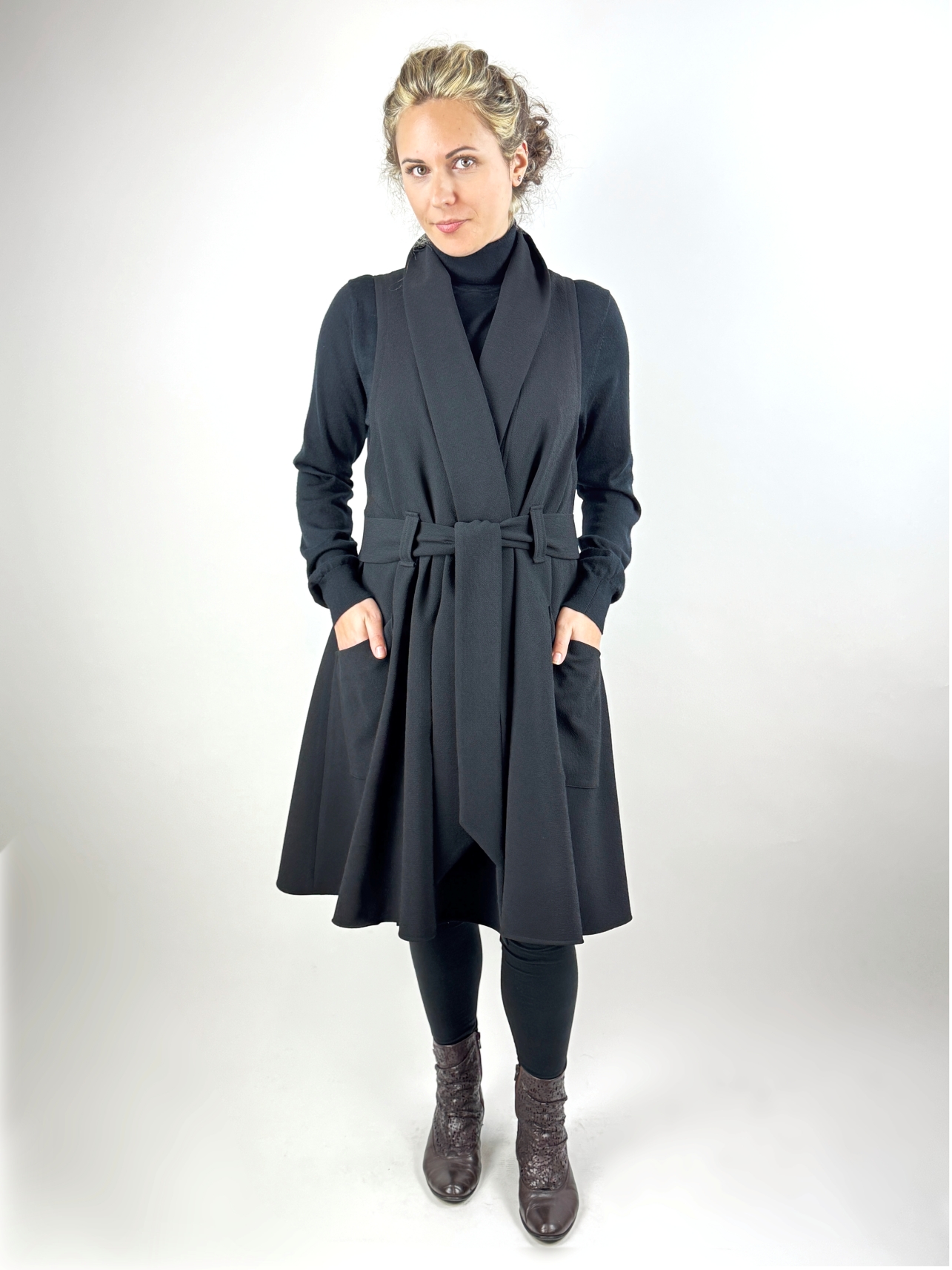 Robe-manteau Jino noire  Taille XS S & L